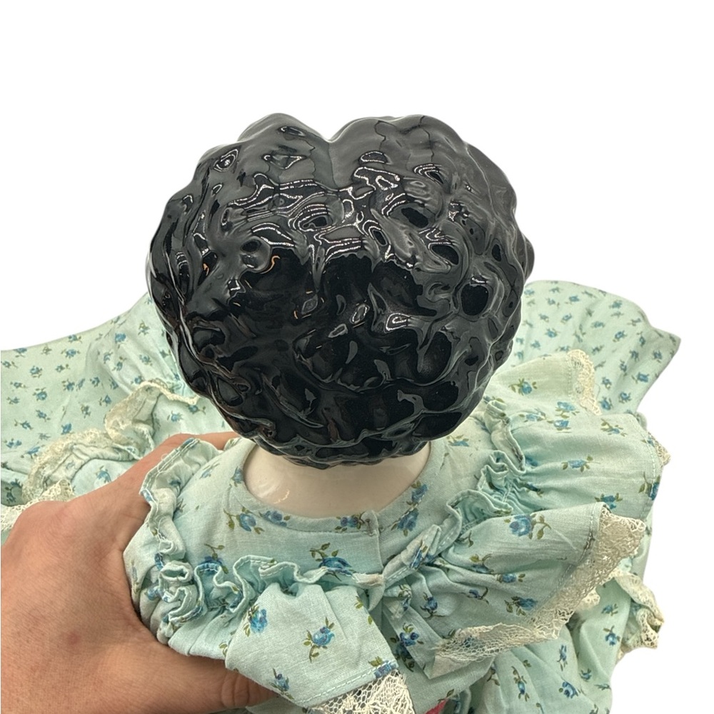 Antique German Porcelain Doll with Floral Dress -21.5” - Picture 10 of 10